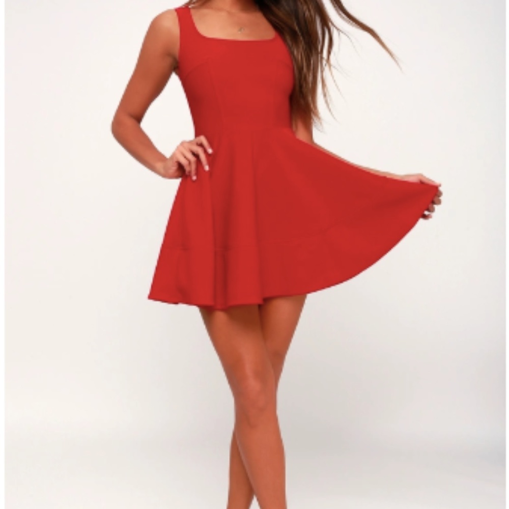 Red Lulus dress